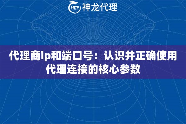 代理商ip和端口号：认识并正确使用代理连接的核心参数