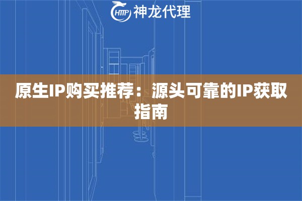 原生IP购买推荐：源头可靠的IP获取指南