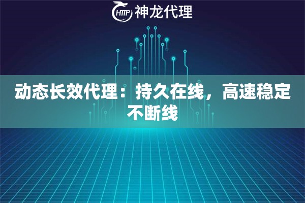 动态长效代理:持久在线,高速稳定不断线 动态长效代理:持久在线,高速稳定不断线