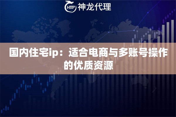 国内住宅ip:适合电商与多账号操作的优质资源 国内住宅ip:适合电商与多账号操作的优质资源