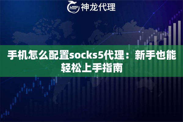 手机怎么配置socks5代理:新手也能轻松上手指南 手机怎么配置socks5代理:新手也能轻松上手指南