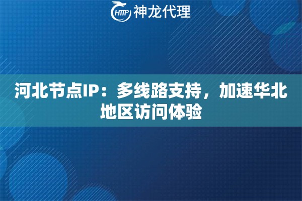 河北节点IP：多线路支持，加速华北地区访问体验