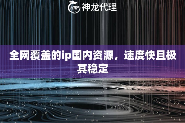 全网覆盖的ip国内资源，速度快且极其稳定