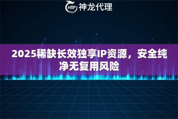 2025稀缺长效独享IP资源，安全纯净无复用风险