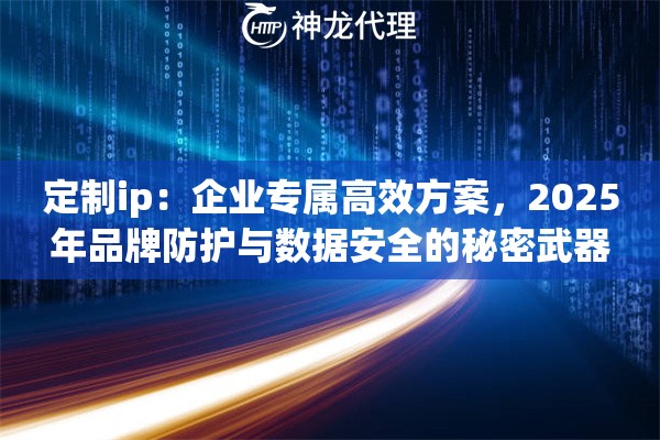 定制ip：企业专属高效方案，2025年品牌防护与数据安全的秘密武器