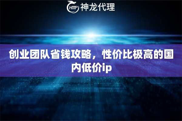 创业团队省钱攻略，性价比极高的国内低价ip