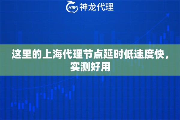 这里的上海代理节点延时低速度快，实测好用