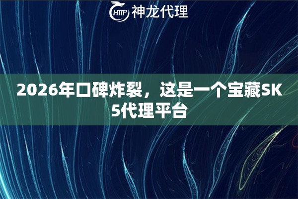 2026年口碑炸裂，这是一个宝藏SK5代理平台