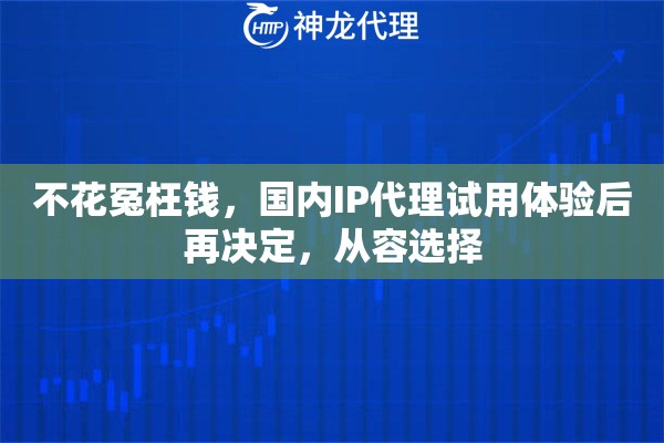 不花冤枉钱，国内IP代理试用体验后再决定，从容选择