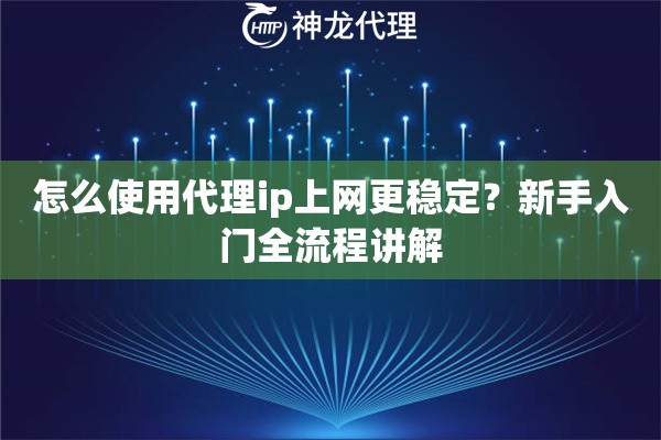 怎么使用代理ip上网更稳定？新手入门全流程讲解