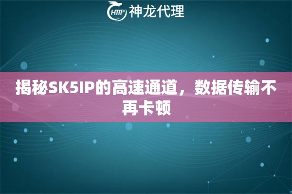 揭秘SK5IP的高速通道，数据传输不再卡顿