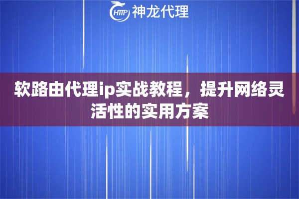 软路由代理ip实战教程，提升网络灵活性的实用方案