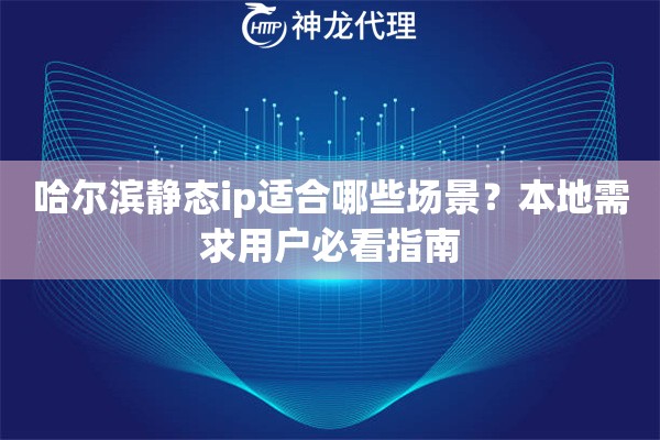 哈尔滨静态ip适合哪些场景？本地需求用户必看指南