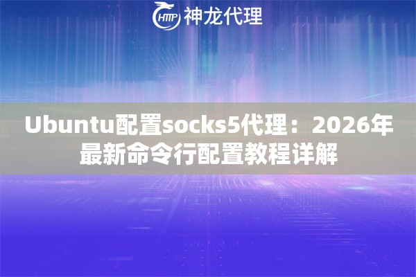 Ubuntu配置socks5代理：2026年最新命令行配置教程详解