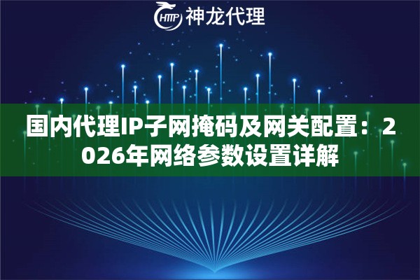 国内代理IP子网掩码及网关配置：2026年网络参数设置详解