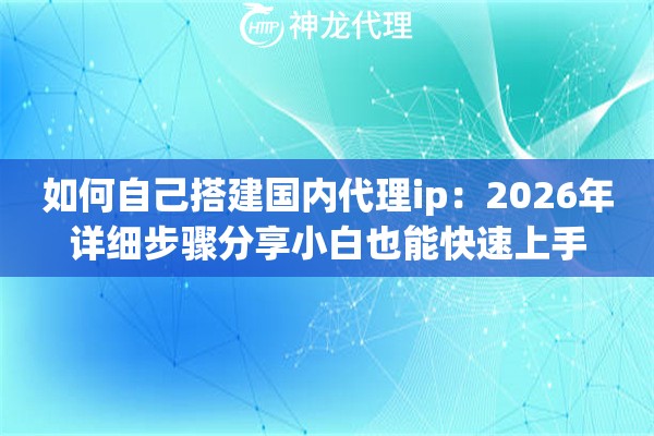 如何自己搭建国内代理ip：2026年详细步骤分享小白也能快速上手