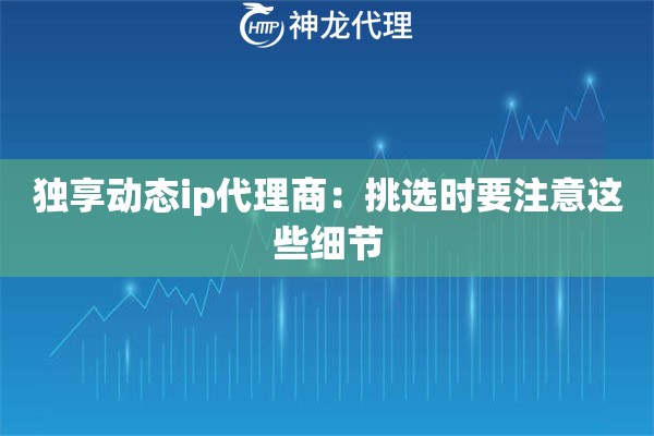 独享动态ip代理商：挑选时要注意这些细节