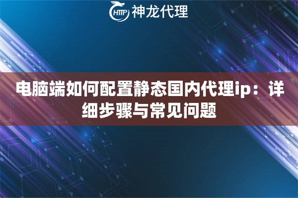 电脑端如何配置静态国内代理ip：详细步骤与常见问题