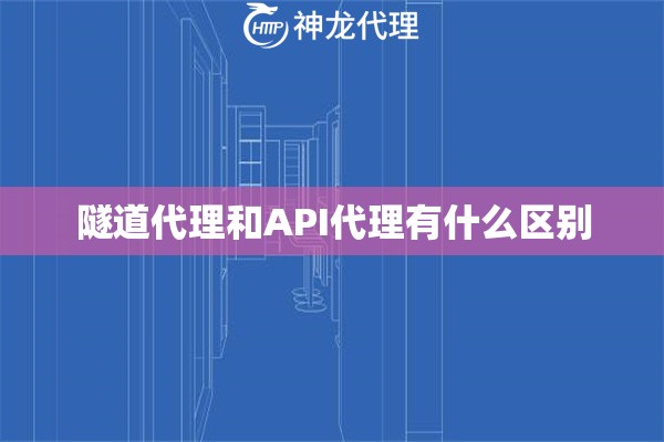 隧道代理和API代理有什么区别