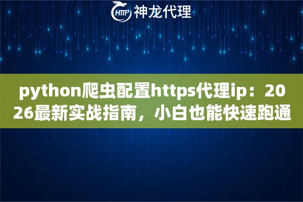 python爬虫配置https代理ip：2026最新实战指南，小白也能快速跑通的配置思路