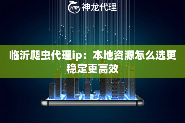 临沂爬虫代理ip:本地资源怎么选更稳定更高效 临沂爬虫代理ip:本地资源怎么选更稳定更高效