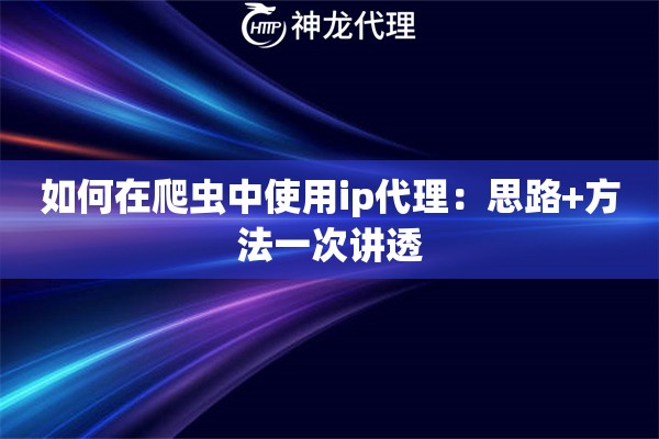 如何在爬虫中使用ip代理：思路+方法一次讲透