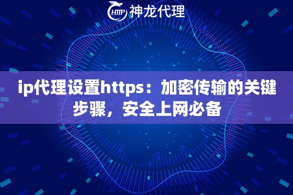 ip代理设置https：加密传输的关键步骤，安全上网必备