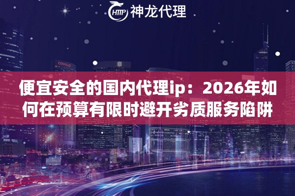 便宜安全的国内代理ip：2026年如何在预算有限时避开劣质服务陷阱