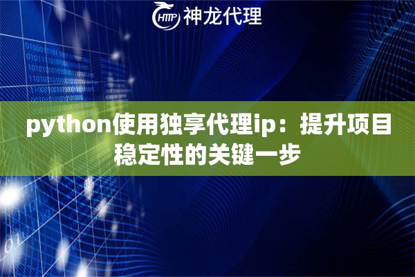 python使用独享代理ip：提升项目稳定性的关键一步