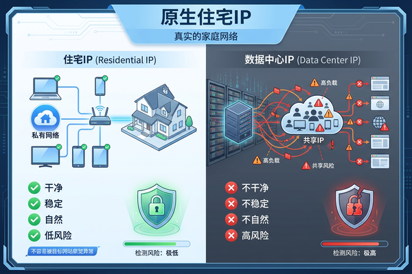 原生住宅IP：教你一眼识别纯净度，拒绝被商家忽悠