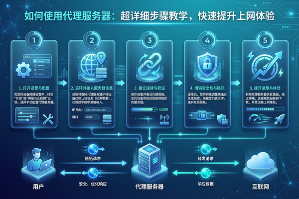 如何使用代理服务器：超详细步骤教学，快速提升上网体验
