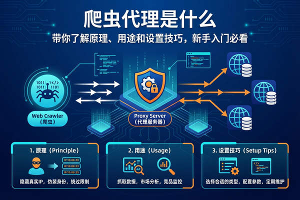 爬虫代理是什么：带你了解原理、用途和设置技巧，新手入门必看
