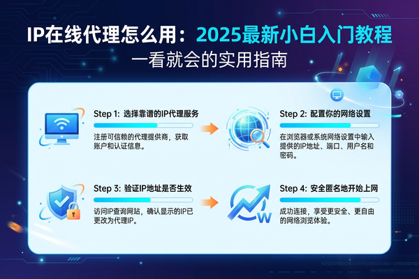 ip在线代理怎么用：2025最新小白入门教程，一看就会的实用指南