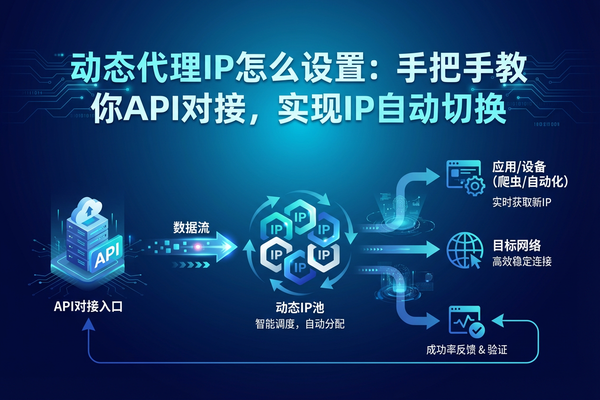 动态代理IP怎么设置：手把手教你API对接，实现IP自动切换