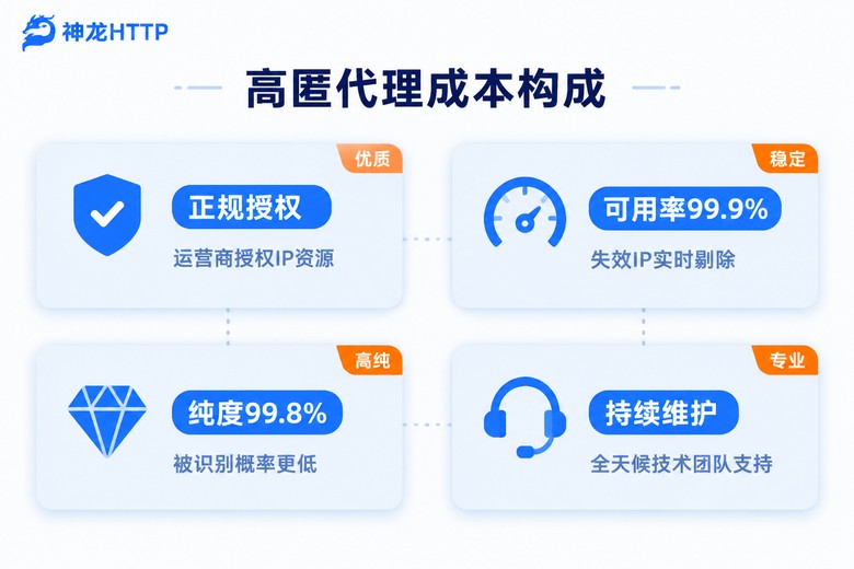 高匿代理IP成本构成信息图
