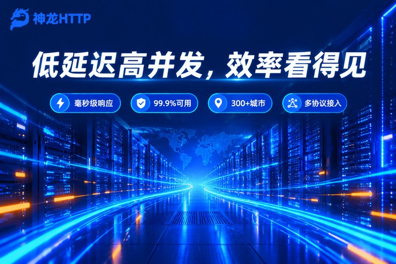 神龙HTTP低延迟高并发代理服务品牌宣传图