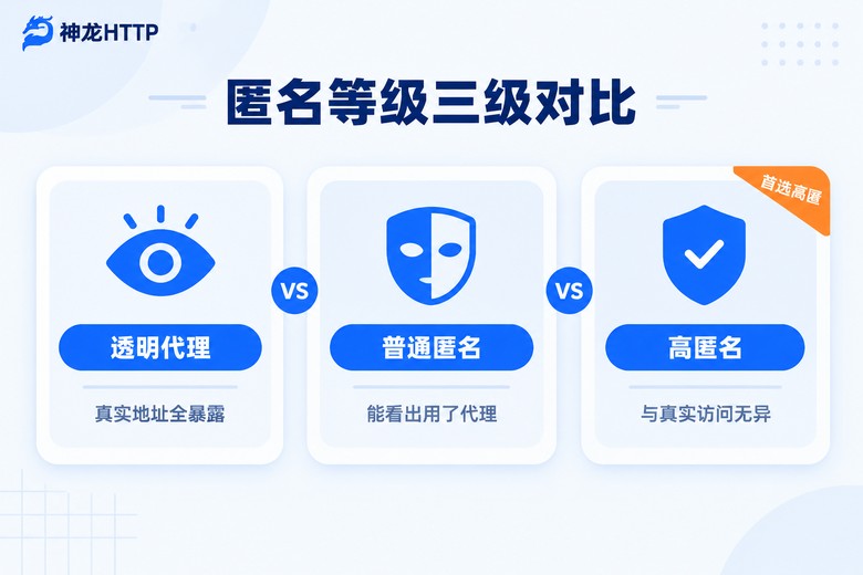 匿名等级三级对比信息图